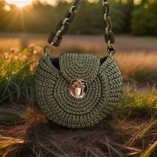Borsa all uncinetto fatta a - , all'uncinetto