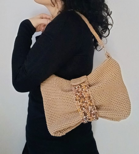 Borsa fiocco fatta mano - borsa,