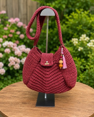 Borsa all uncinetto fatta - borsa,