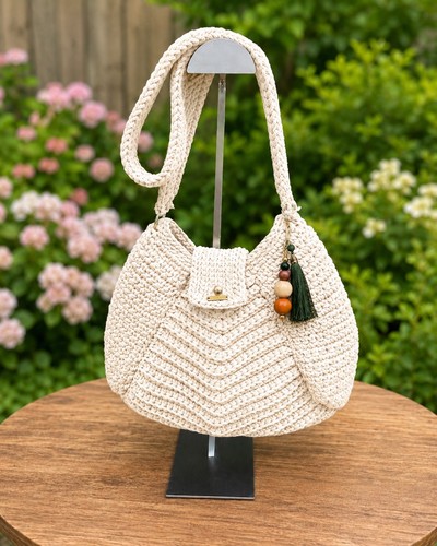 Borsa all uncinetto fatta - fatta, a