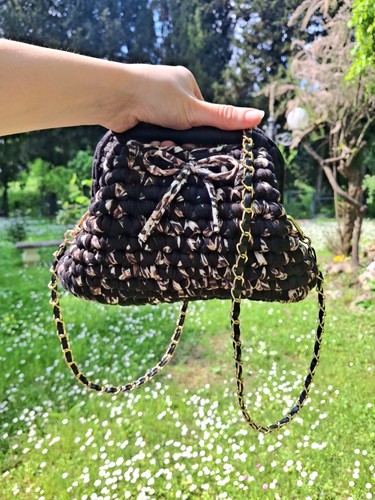 Borsa clutch all uncinetto - borsa, all'uncinetto