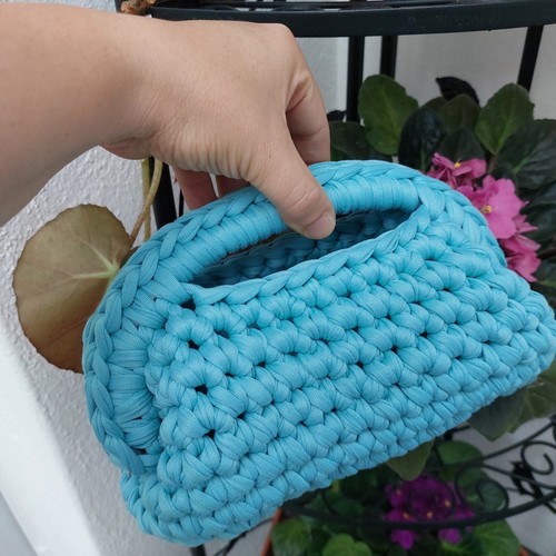 Borsa clutch all uncinetto - borsa, all'uncinetto